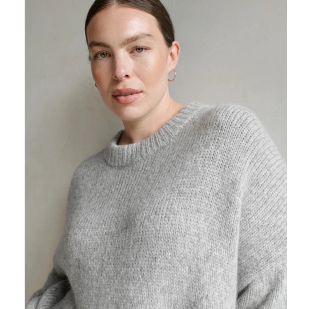 Jenni Kayne Alpaca Cocoon Crewneck - 3/4 Sleeve